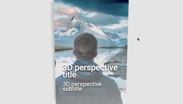 3D perspective card XY