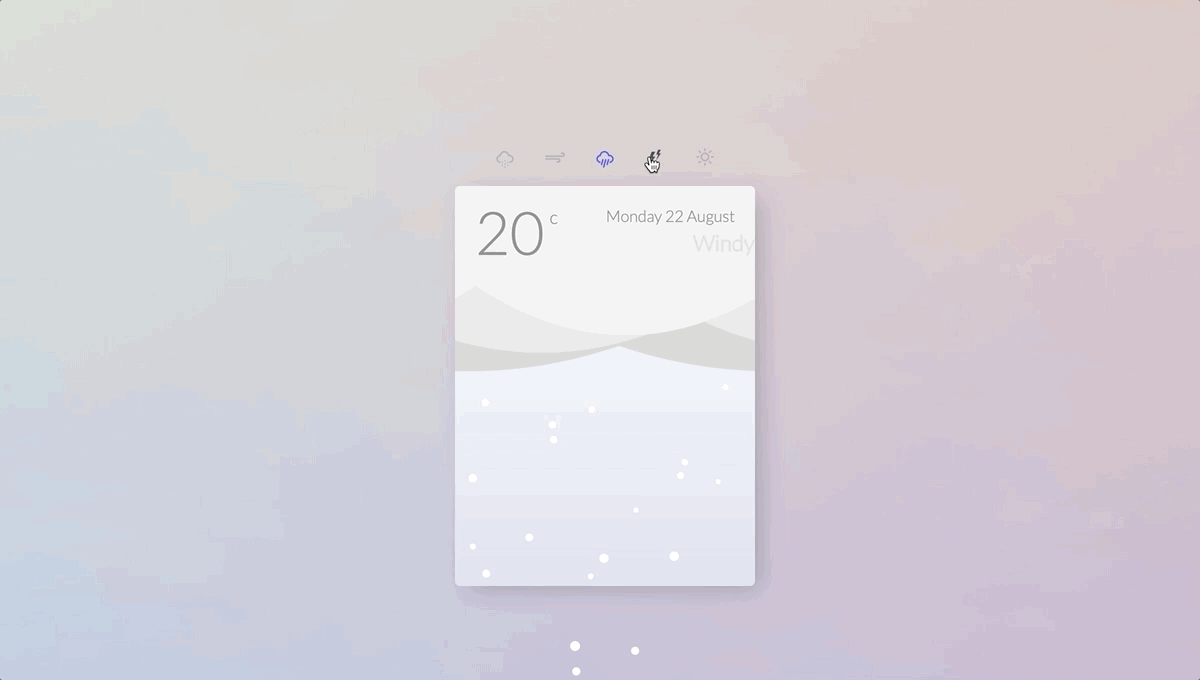 100 Creative CSS Cards 41 Animated Weather Cards