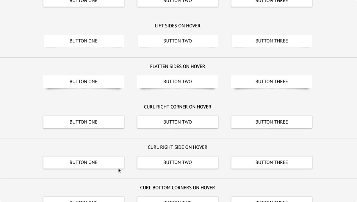 Colorful CSS Buttons 9 3D Paper button effects