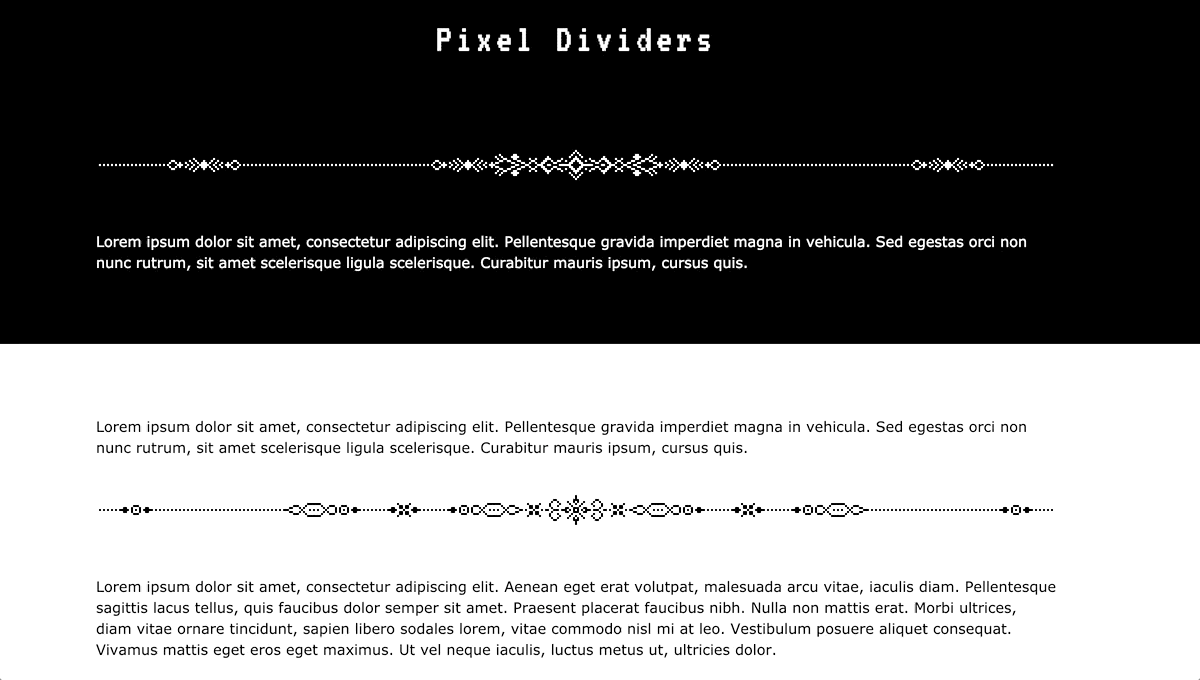 14 CSS Divider Collections 9 Pixel Dividers