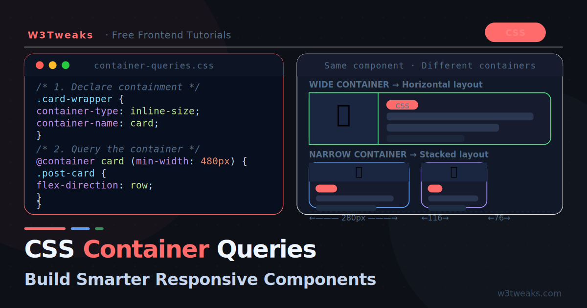 CSS Container Queries Explained: Build Smarter Responsive Components