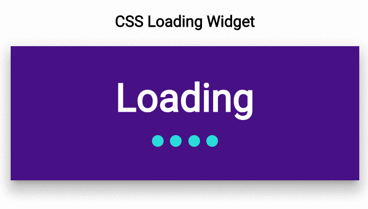 CSS Dotted Waves Loading Widget