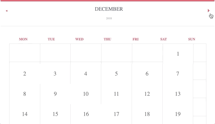 Flexible Flat Calendar