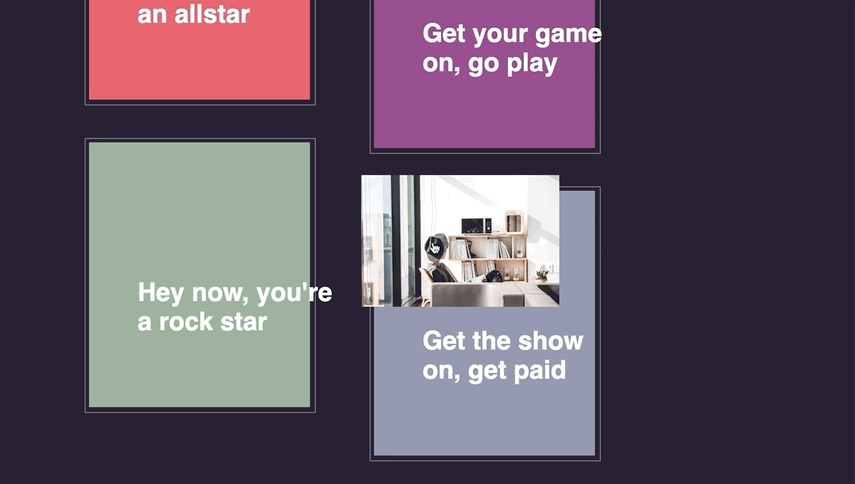 100 Creative CSS Cards 47 Expanding card page transition effect