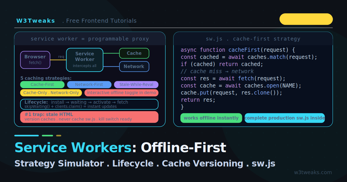 Service Worker Offline First: Complete Tutorial With Simulator