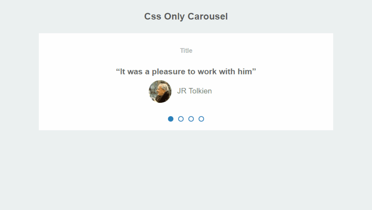 Carousel - CSS only
