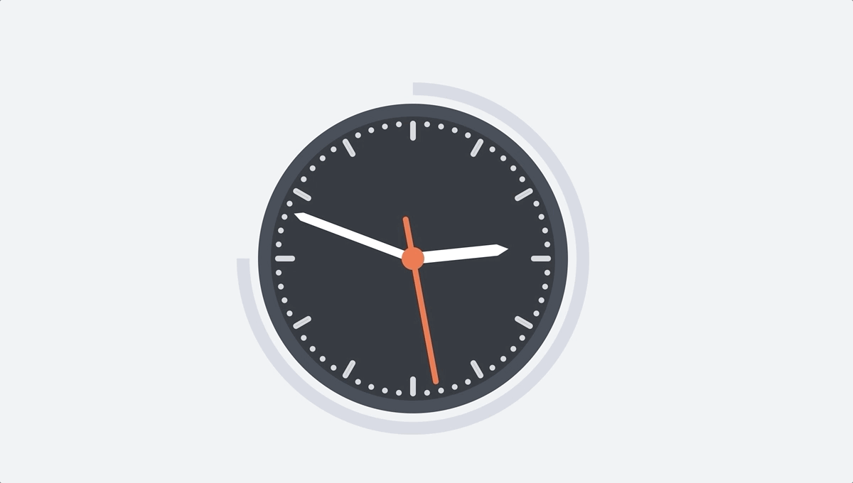 Animated clock (Pure CSS)