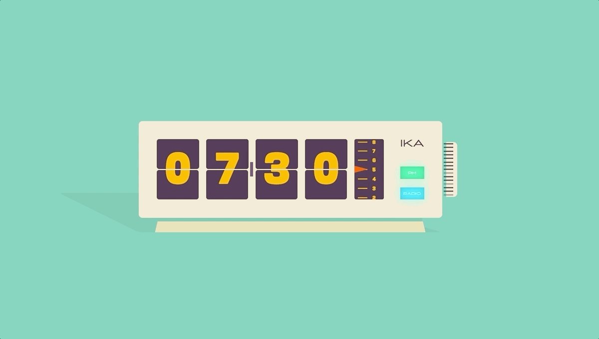 43 Hand-Picked CSS Clocks 5 ATC Vintage Radio Flip Clock