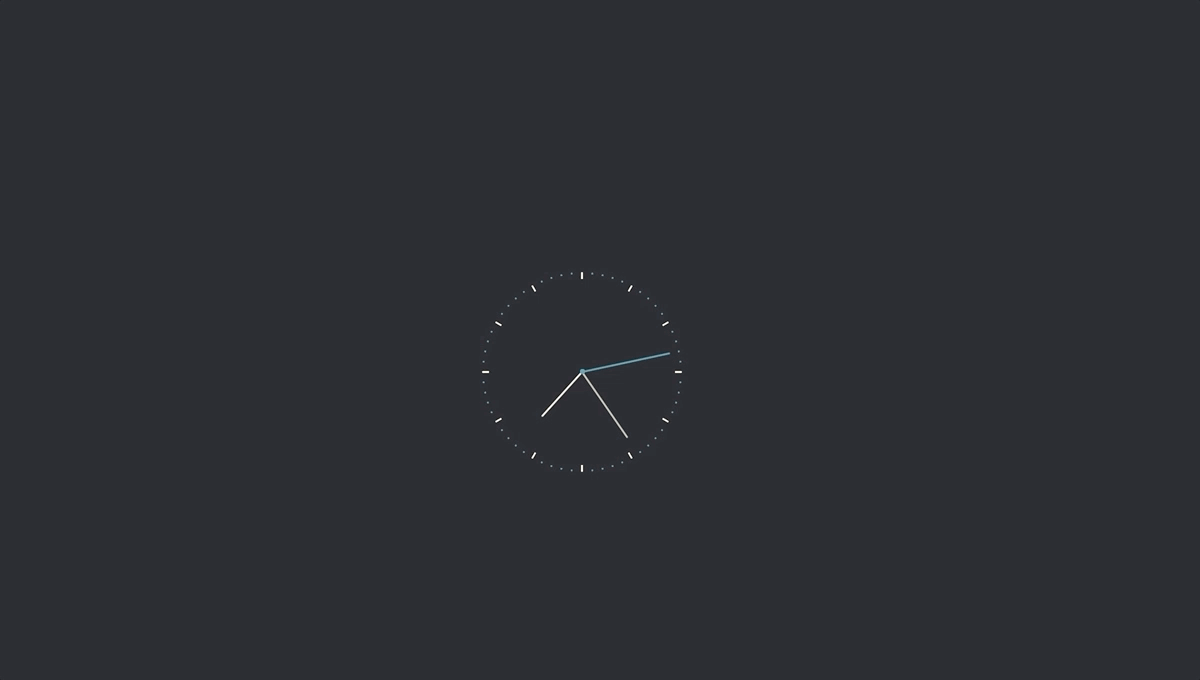 Minimalist Clock, Pure CSS with current time