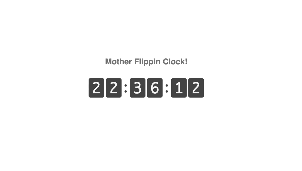 43 Hand-Picked CSS Clocks 36 Mother Flippin Clock