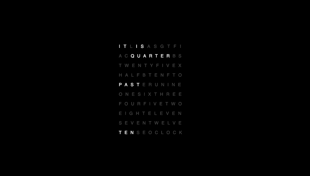 43 Hand-Picked CSS Clocks 28 Text Clock