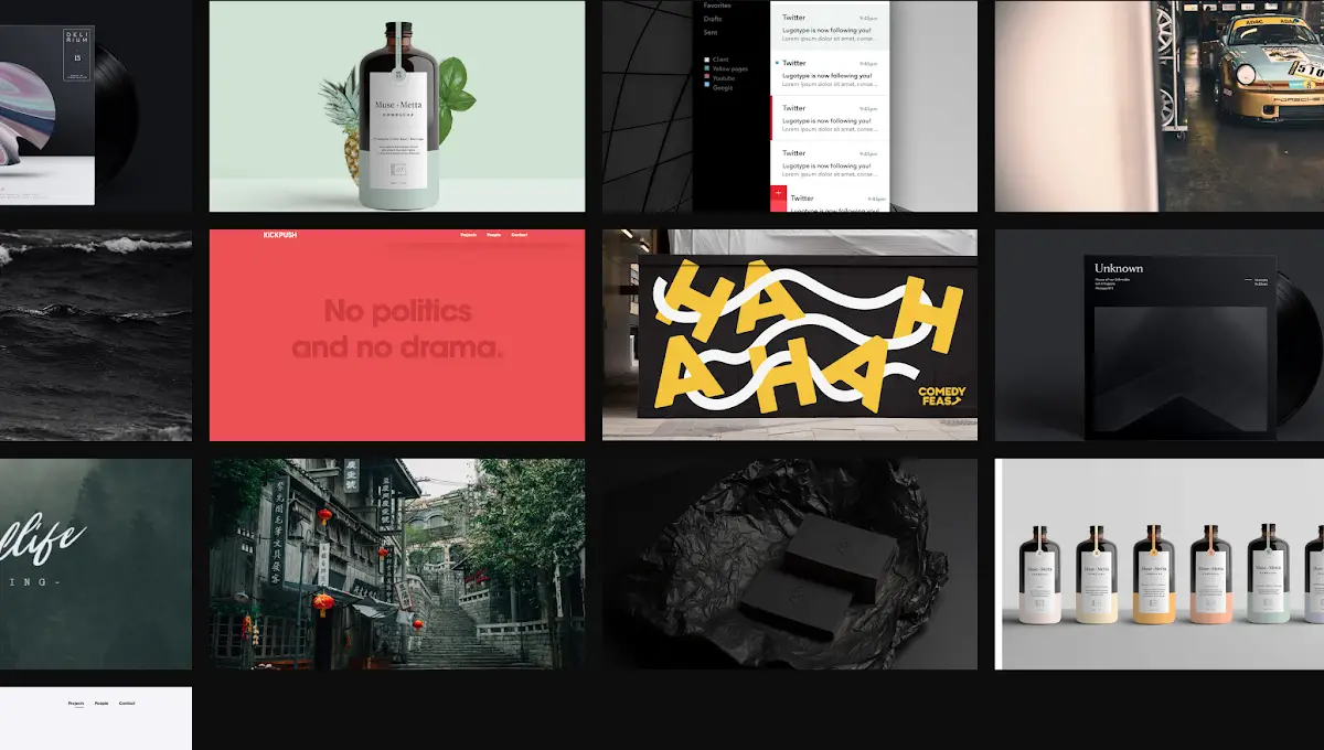 Responsive inspiration gallery