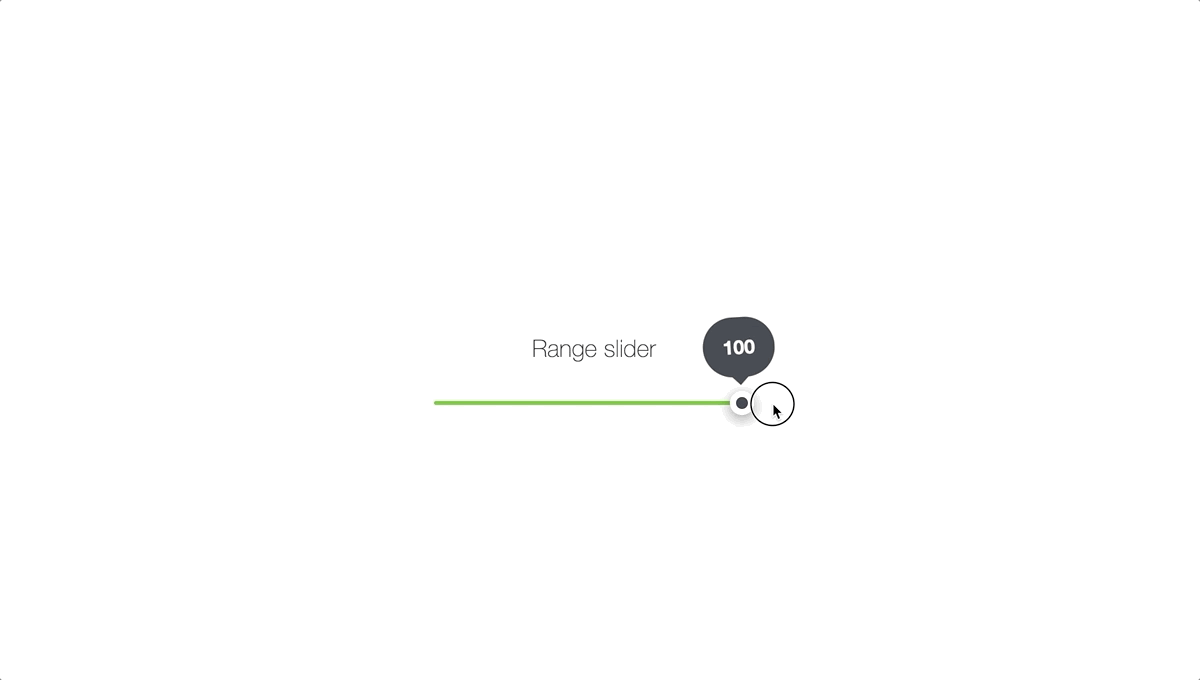 Range slider output