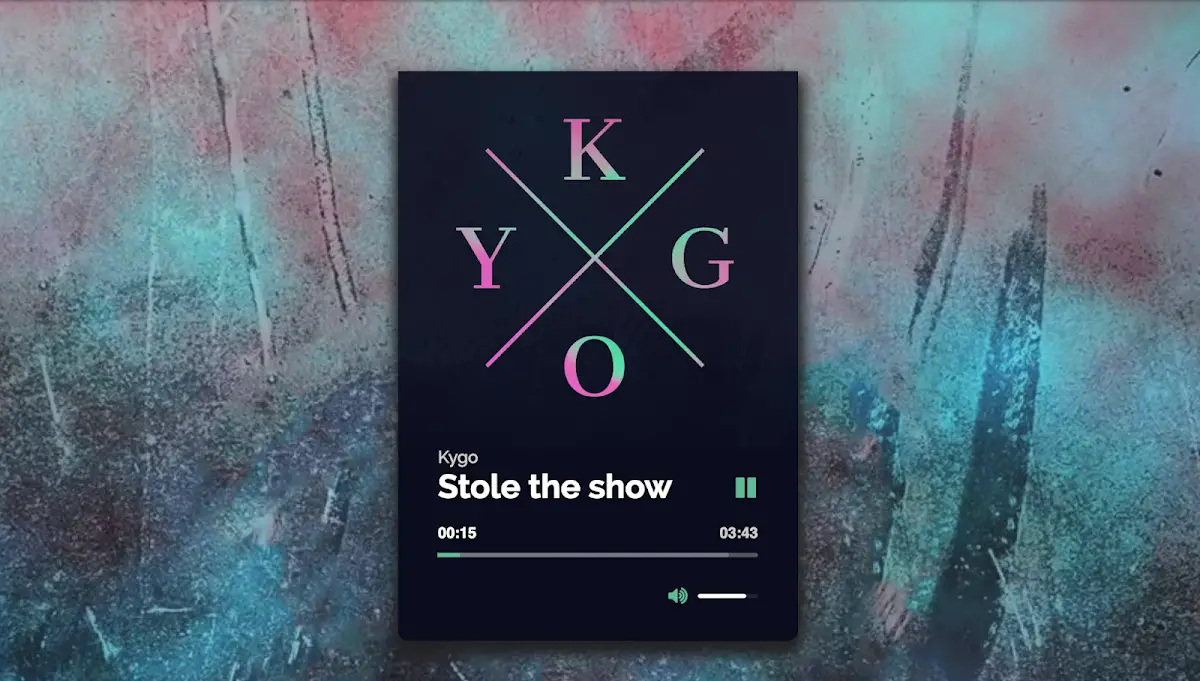 76 Hand Picked CSS Music Players 23 Flat music player
