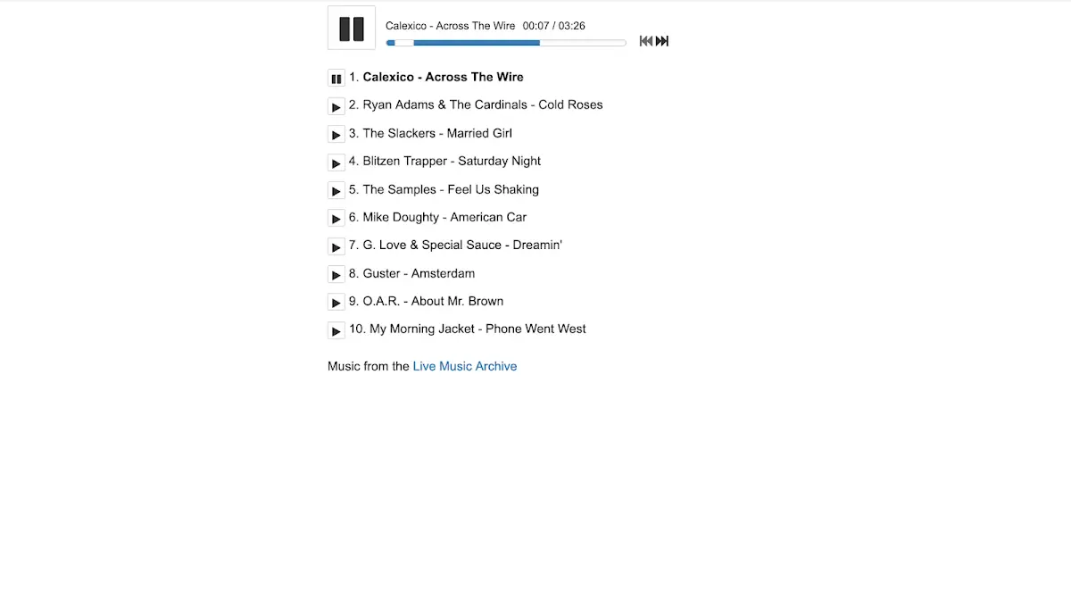 76 Hand Picked CSS Music Players 9 HTML5 Audio Player with Playlist