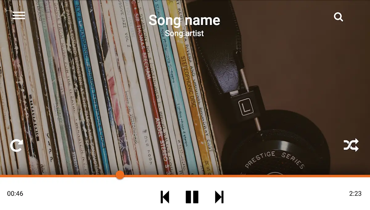 Music player Material UI