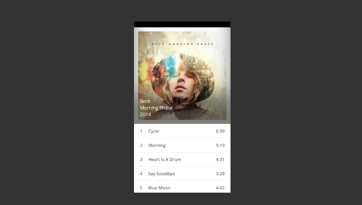 Rdio-like Music Player