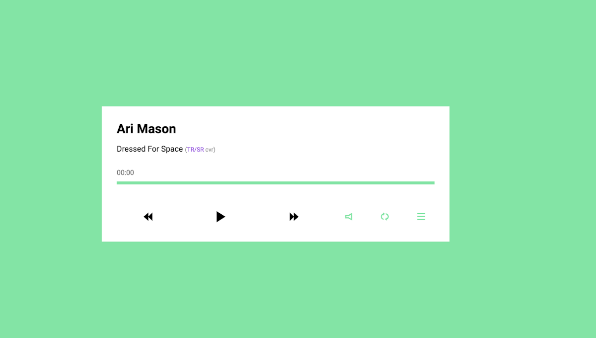 Simple responsive Music Player