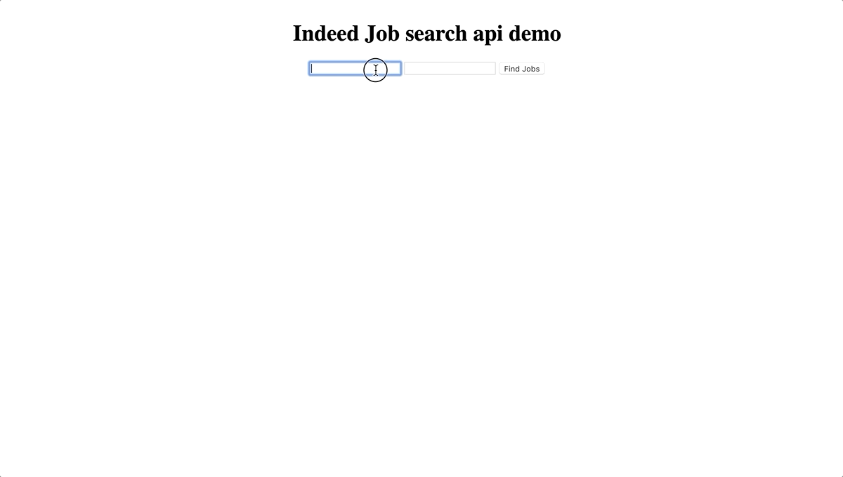 Indeed API Job Search Version 2 integration using Jquery JSON ajax call and pagination implemented 2
