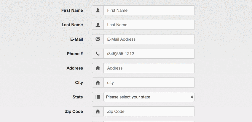Contact form Validation using Bootstrap 3