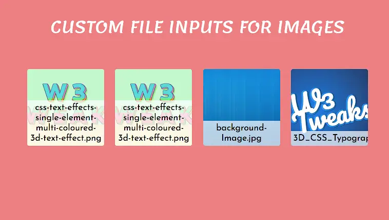 Instant image preview using custom file inputs