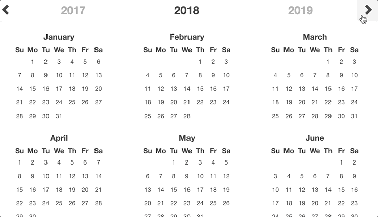 Bootstrap Year Calendar