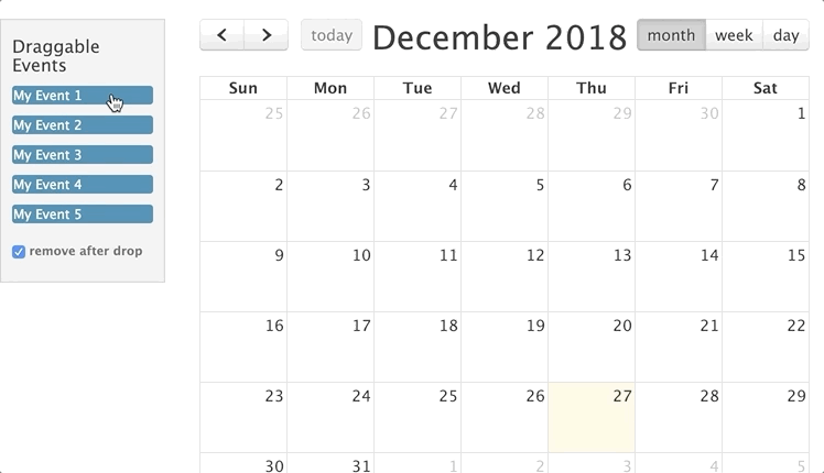 FullCalendar drag & drop events between multiple calendars