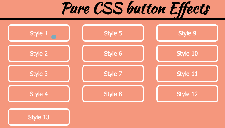 Pure CSS button Effects 2