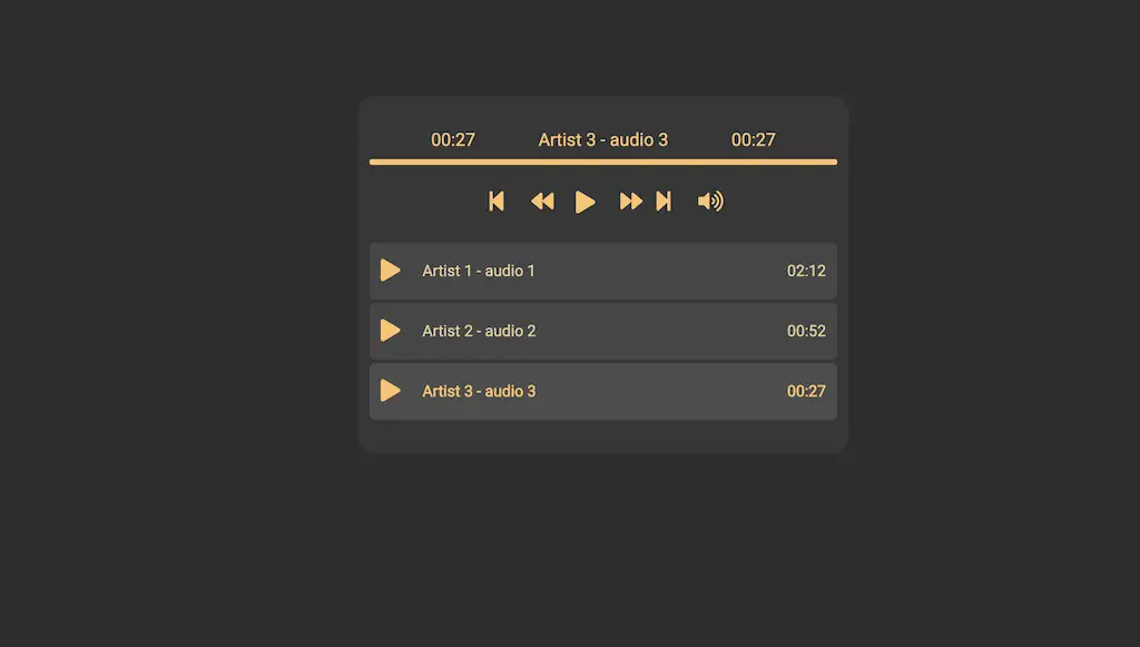 HTML Audio Player