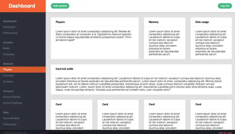 13 Free HTML & CSS Dashboard Template Designs - W3tweaks