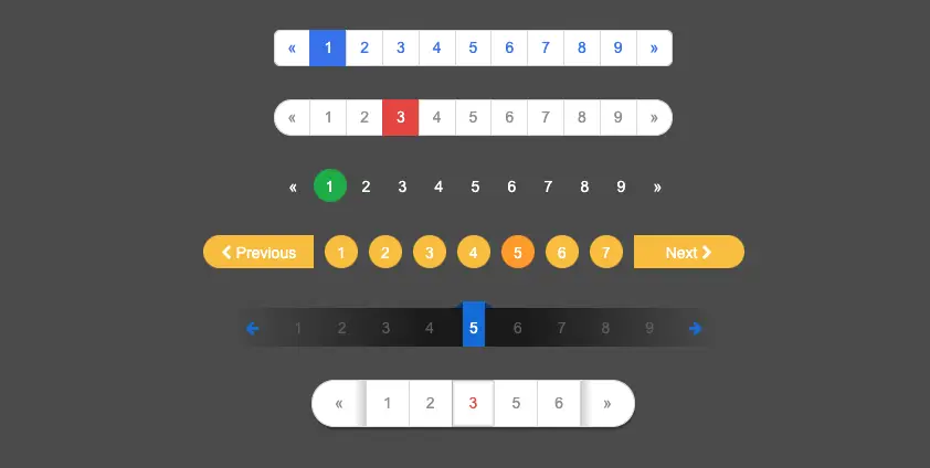 30 HTML & CSS Pagination 4 Pure CSS: Collection of Pagination