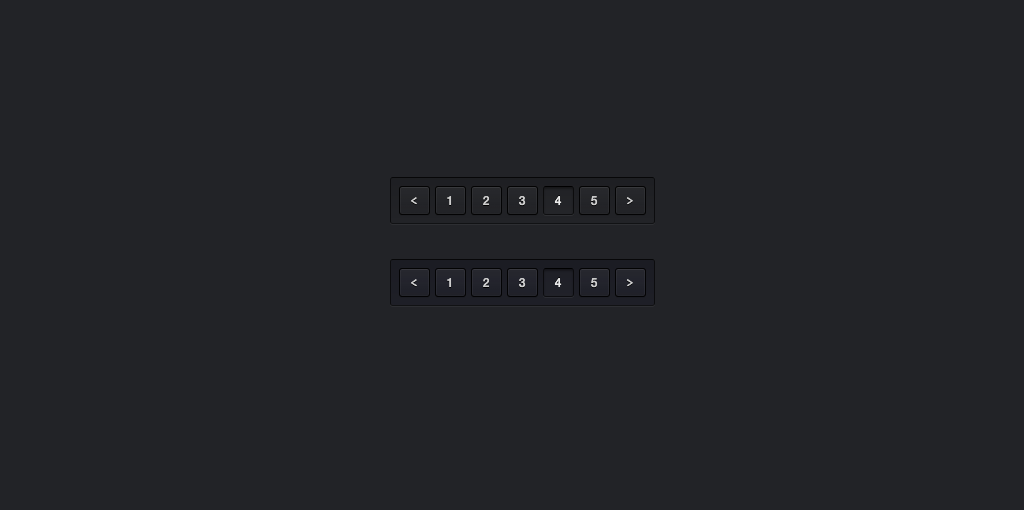 Dark Pure CSS & HTML Pagination