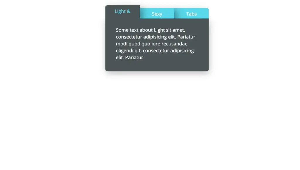 18 Free CSS Tabs for Designing Websites 1 Light Tabs