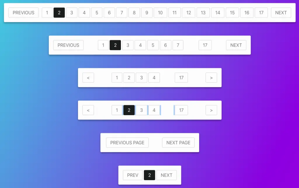 Pure CSS3 Responsive Pagination