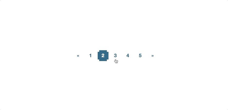 Pure CSS Animated Pagination