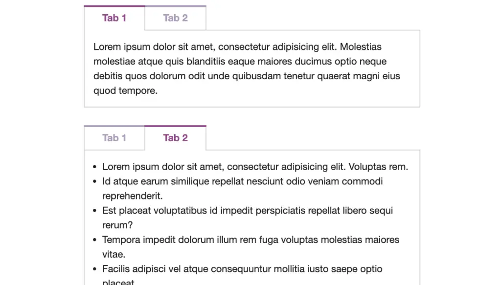 Simple Tabs