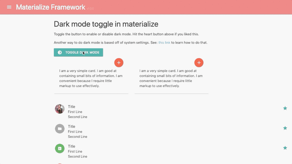 11 CSS Dark Mode 8 Dark mode toggle in materialize