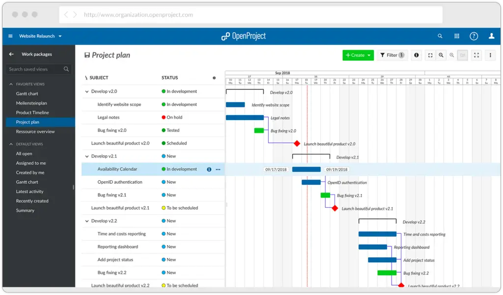9 Web-based project management and bug tracking systems 4 OpenProject