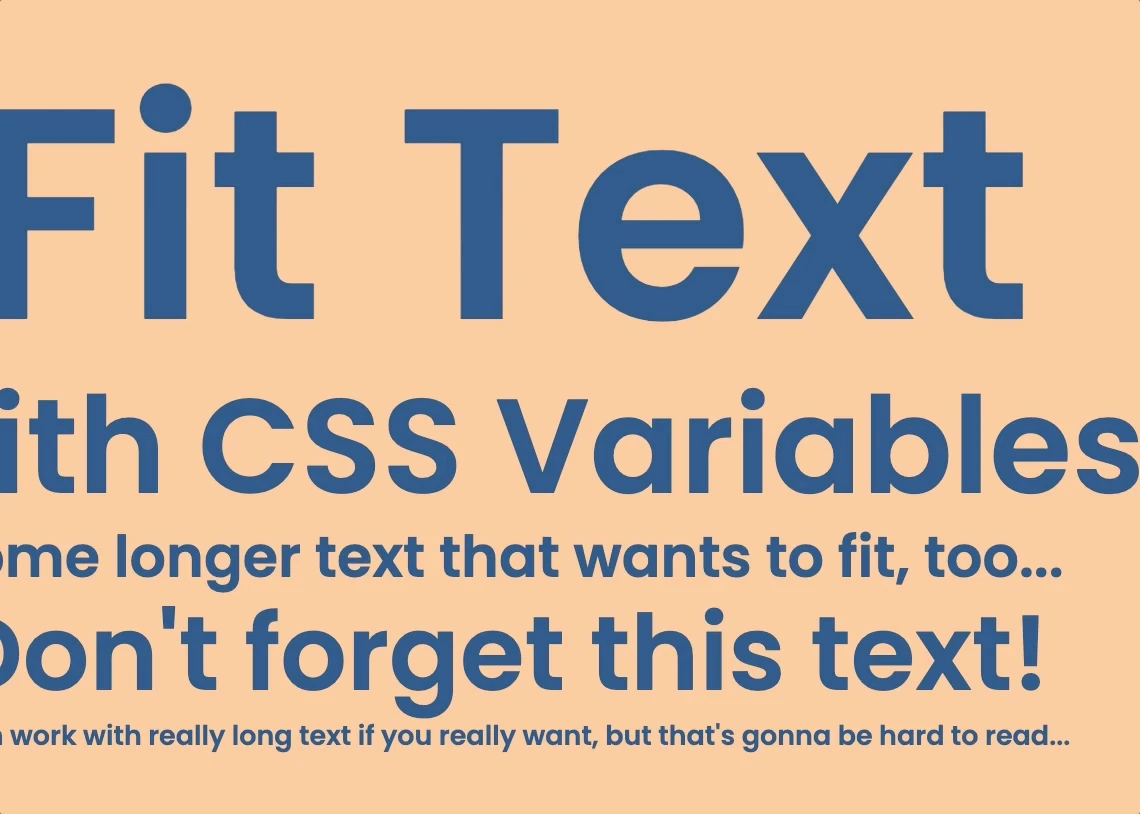 Fit Text with CSS Variables