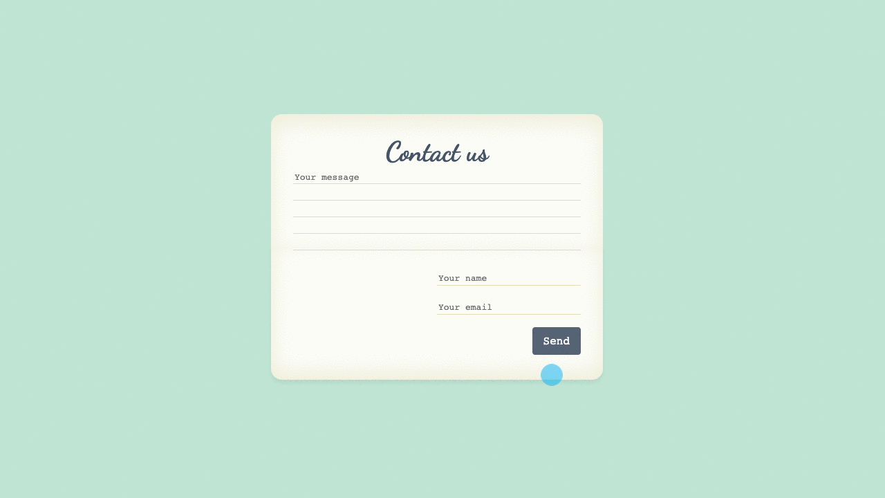 20 Clean and Cool CSS Contact Forms