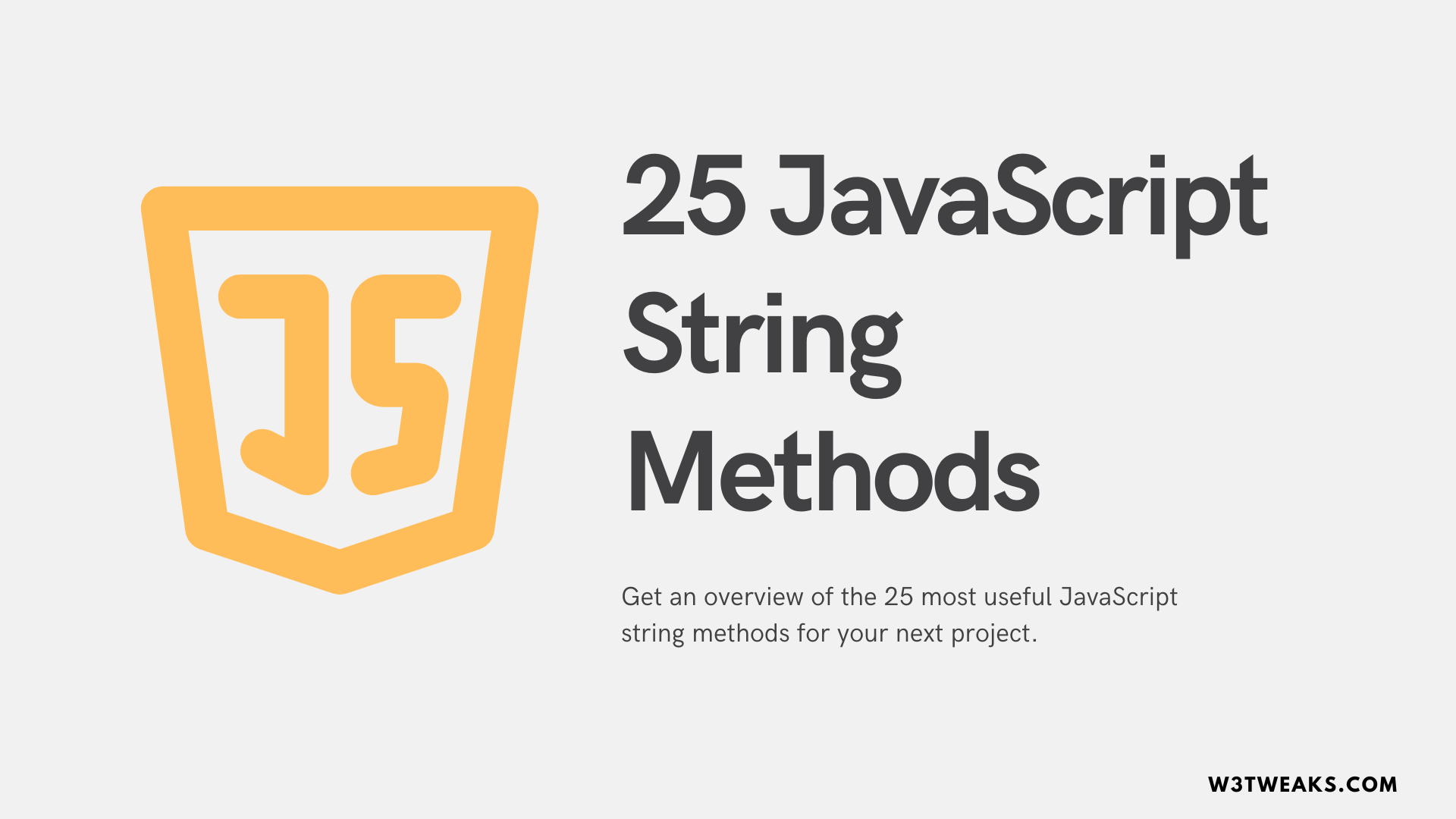 25 JavaScript String Methods