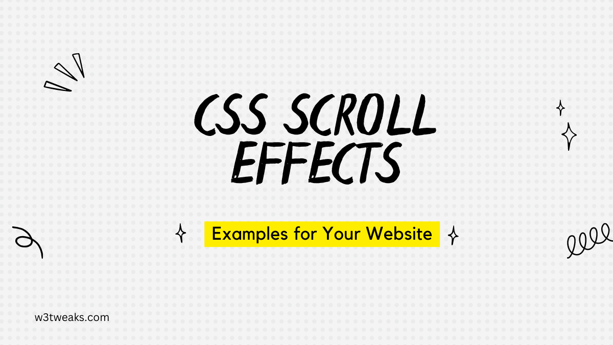 24 Free CSS Scroll Effect Examples