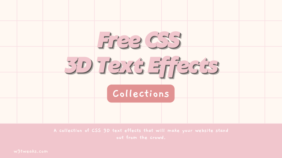 36 Free CSS 3D Text Effects