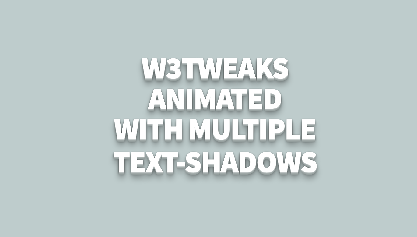36 Free CSS 3D Text Effects - W3tweaks